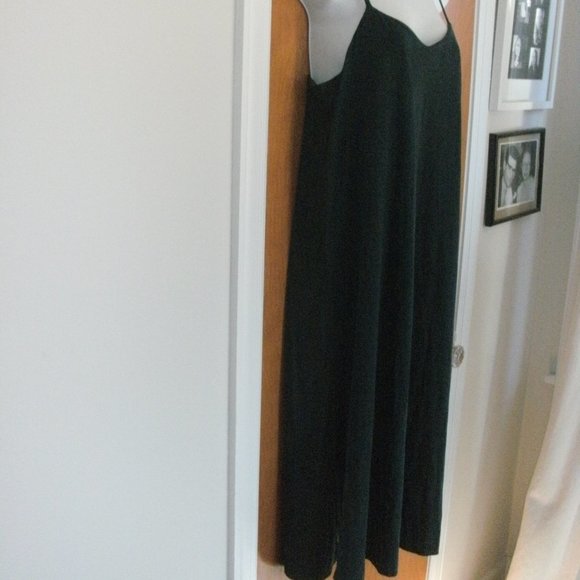 Urban Research ITEMS Dark Green Sleeveless Faux Suede Midi Slip Dress size FREE - Picture 2 of 4